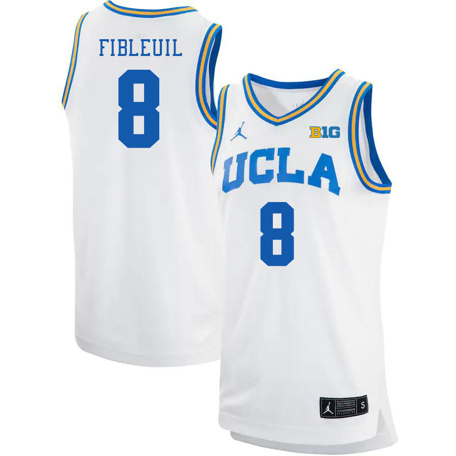 UCLA Bruins #8 Ilane Fibleuil Big 10 Conference College Basketball Jerseys Stitched Sale-White